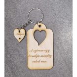 Anyák napi fa kulcstartó – "A szívem egy darabja mindig veled van"