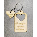 Anyák napi fa kulcstartó – "Te vagy a szívem otthona"