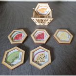 HÍMZETT POHÁRALÁTÉT SZETT 