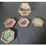 HÍMZETT POHÁRALÁTÉT SZETT 