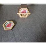 HÍMZETT POHÁRALÁTÉT SZETT 