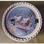 SZALONCUKORKATARTÓ DOBOZ TÉLI TÁJ