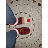 HORGOLÓ FONALCSOMAG-MIKULÁS és barátja RUDOLPH SZOBAMAMUSZ (BORDÓ)